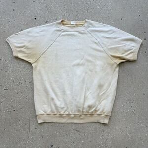 Vintage 60s Sears Yellow Faded Short Sleeve Sweatshirt